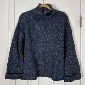 Chelsea & Theodore Heathered Knit Cowl Neck Sweater